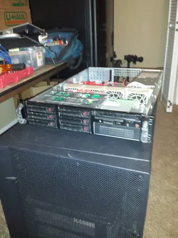 Nov 2015. A Supermicro 2U storage server, mid-build.
