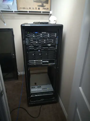Dec 2019. Settled into the new house: the rack in its closet.